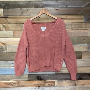 VS PINK dusty rose oversized cropped sweater